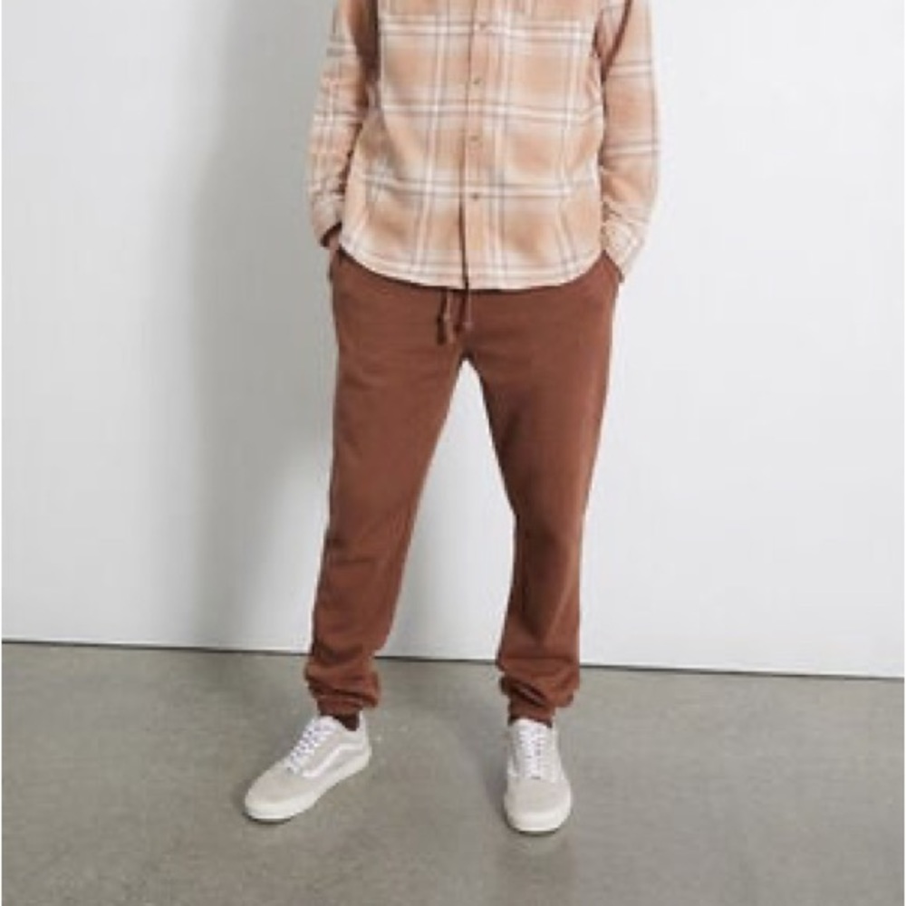Pacsun brown fleece joggers - Picture 1 of 5